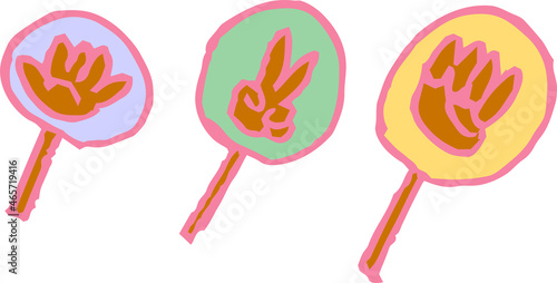 子供が描いたじゃんけんの落書き 