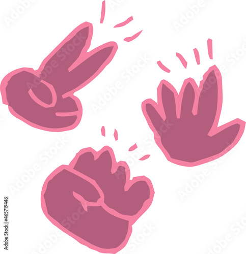 子供が描いたじゃんけんの落書き 