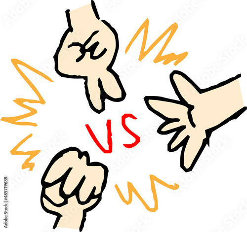 子供が描いたじゃんけんの落書き 