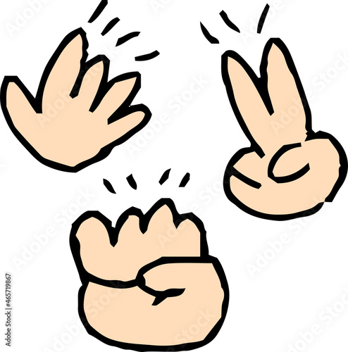 子供が描いたじゃんけんの落書き 