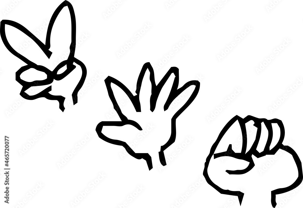 子供が描いたじゃんけんの落書き 子供が描いたじゃんけんの落書き