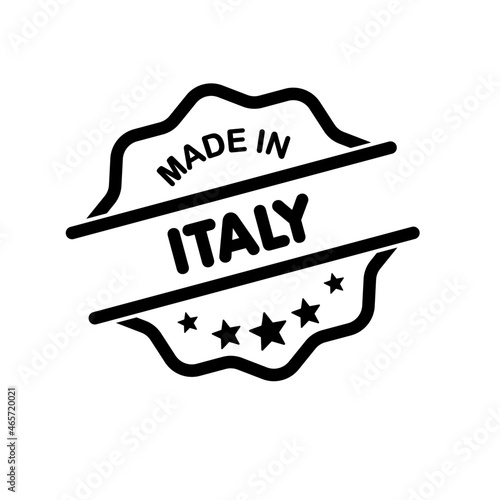 stamp with made in italy text