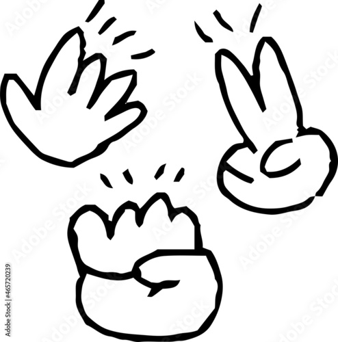 子供が描いたじゃんけんの落書き 