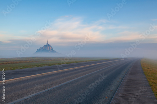 On the road to the Mont Saint Michel  Brittany  France.