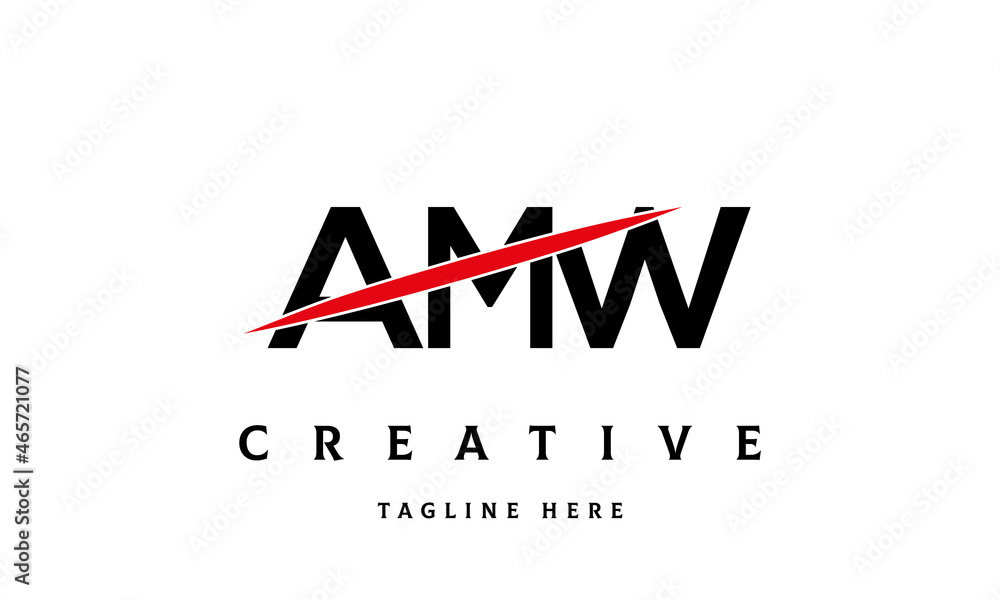 AMW creative three latter logo vector AMW creative three latter logo vector