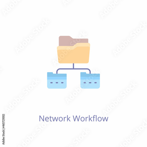 Network Workflow icon in vector. Logotype