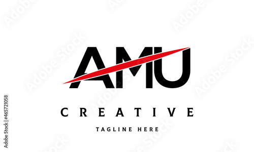 AMU creative three latter logo vector