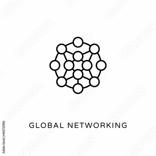 Global Networking icon in vector. Logotype
