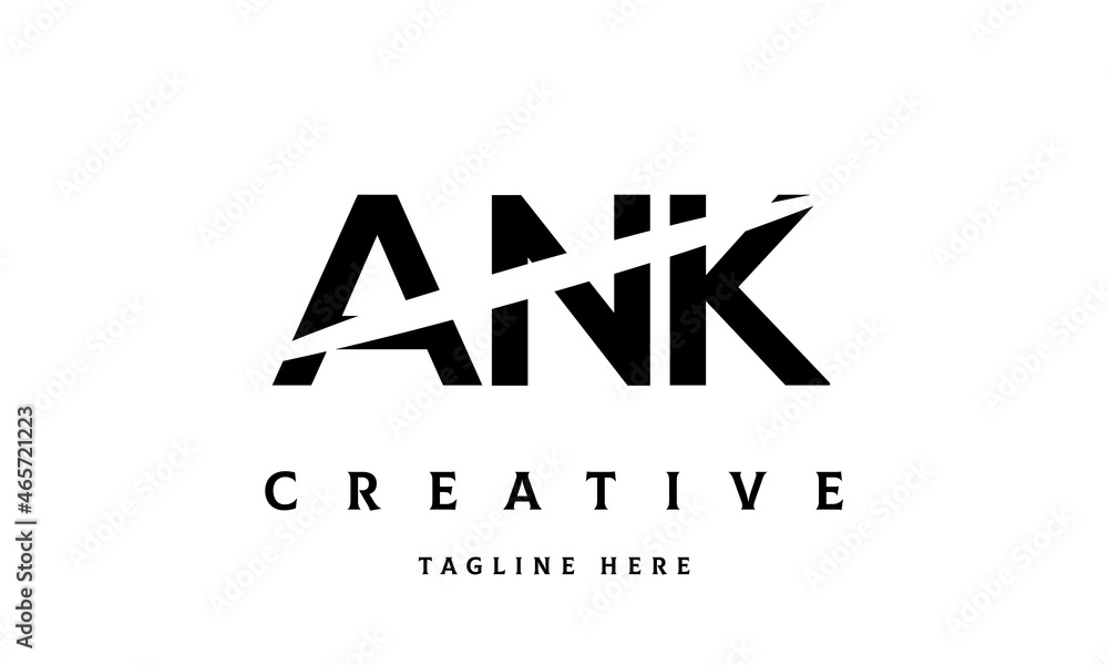 Fototapeta premium ANK creative three latter logo vector