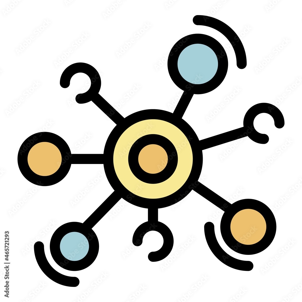 Multiple solutions icon. Outline multiple solutions vector icon color flat isolated Multiple solutions icon. Outline multiple solutions vector icon color flat isolated