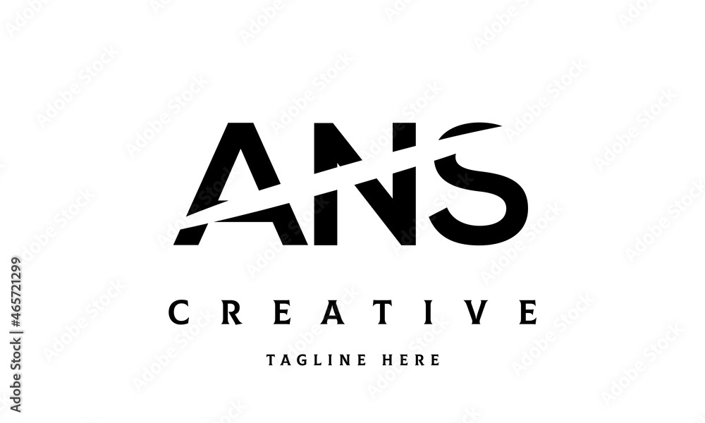 Fototapeta premium ANS creative three latter logo vector