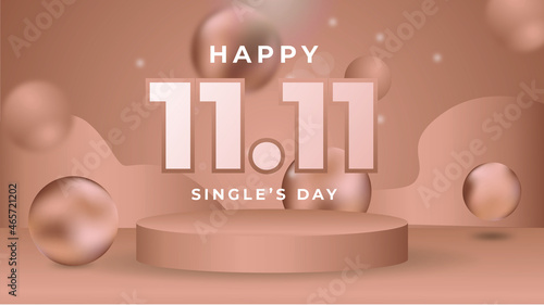 Happy 11.11 Single's Day poster.