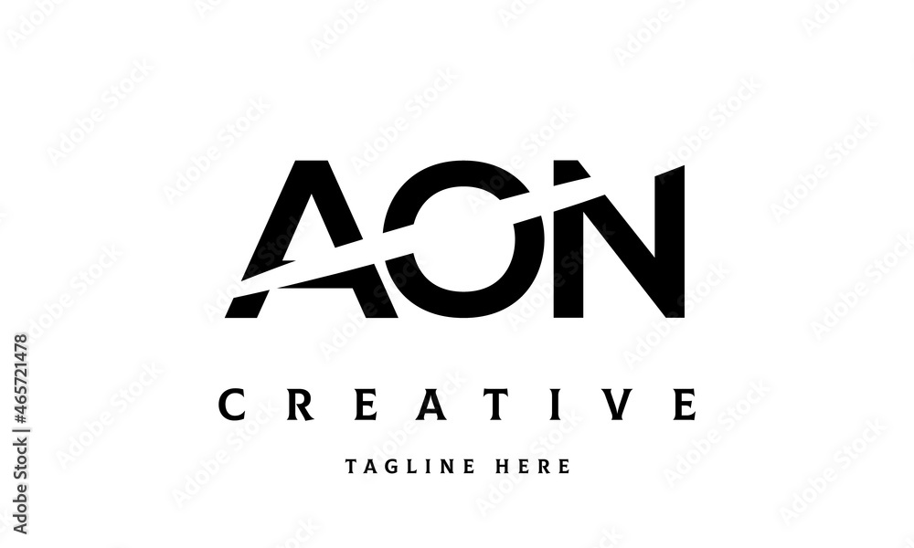 AON creative three latter logo vector AON creative three latter logo vector