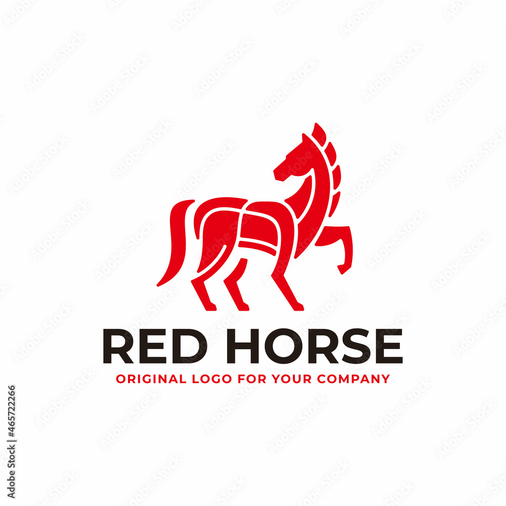 Fototapeta premium Horse logo design template.