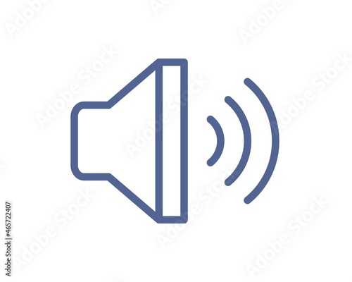 Loud speaker with sound waves icon for volume control. Loudspeaker pictogram ...