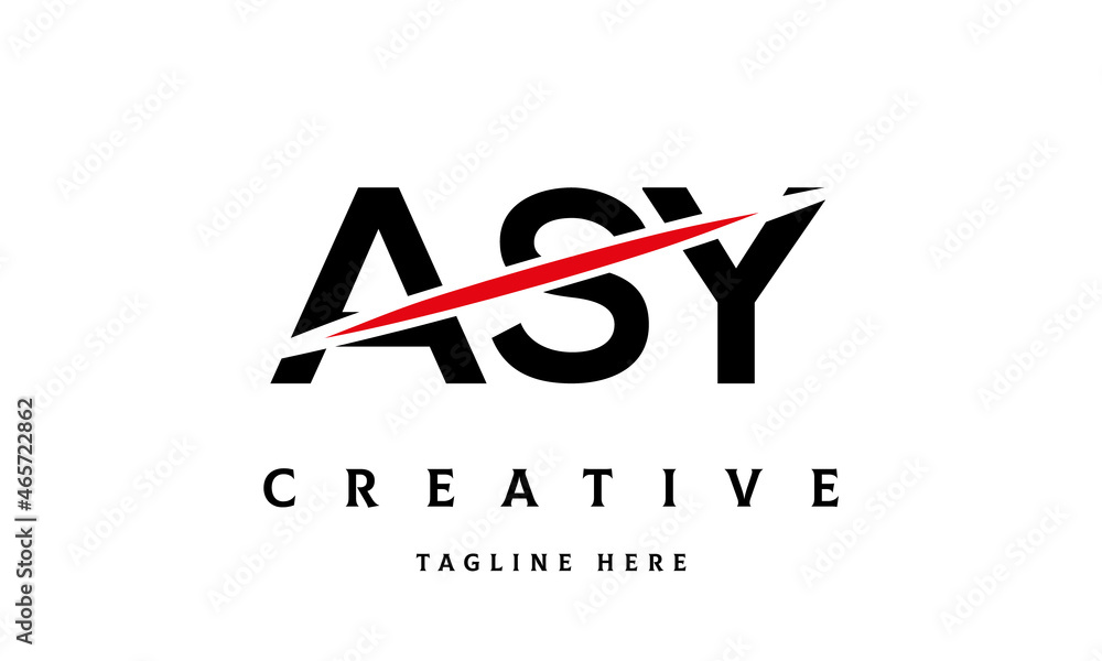 Fototapeta premium ASY creative three latter logo vector
