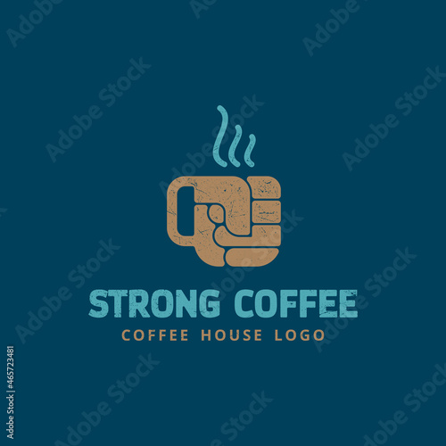 Unique coffee logo design template