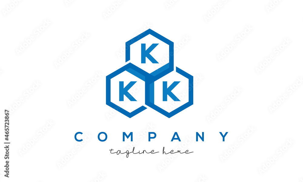 KKK letters design logo with three polygon hexagon logo vector template KKK letters design logo with three polygon hexagon logo vector template