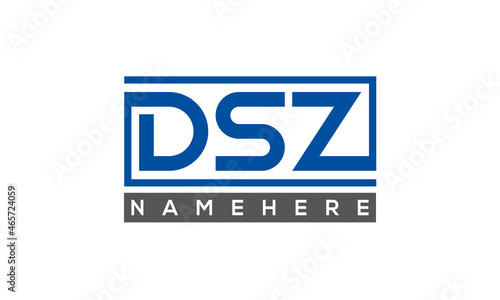 DSZ Letters Logo With Rectangle Logo Vector