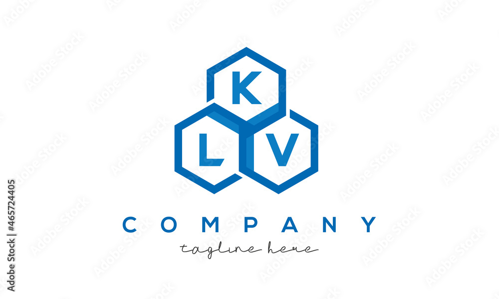 KLV letters design logo with three polygon hexagon logo vector template KLV letters design logo with three polygon hexagon logo vector template