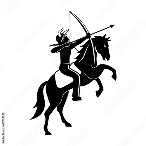 Indian archers riding horses vector