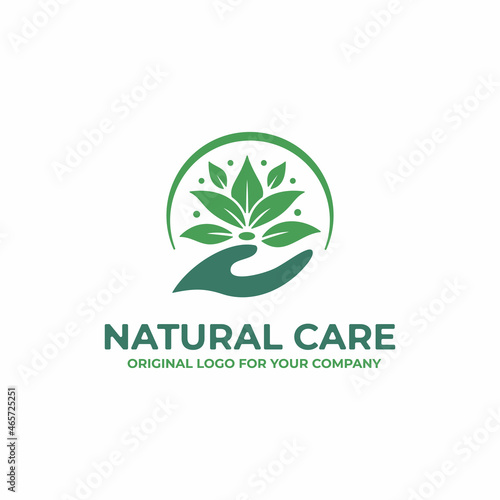 Natural care logo design.