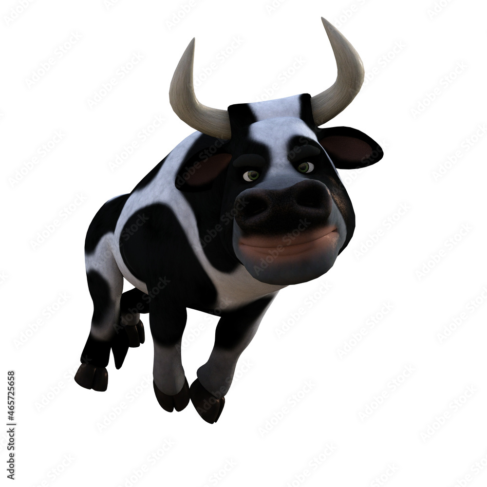 cow isolated on white