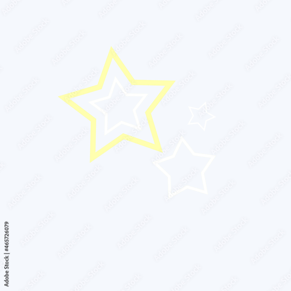 golden star on white background