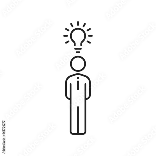abstract thin line person like easy insight icon