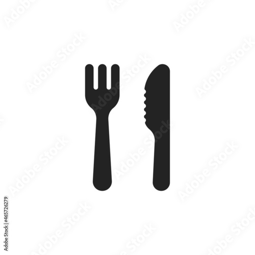 black fork and knife icon like cutlery symbol