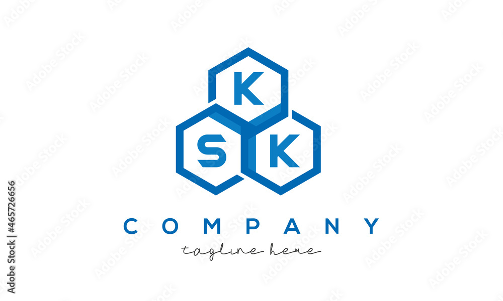 KSK letters design logo with three polygon hexagon logo vector template KSK letters design logo with three polygon hexagon logo vector template