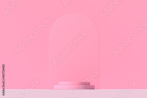 Abstract minimal scene,pastel color design for cosmetic or product display podium 3d render. 