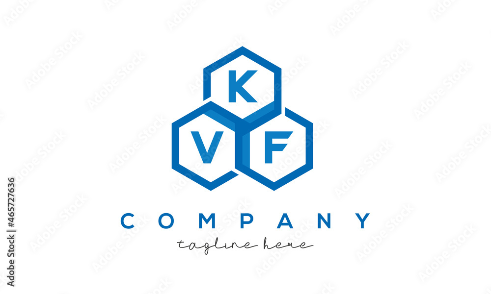 KVF letters design logo with three polygon hexagon logo vector template KVF letters design logo with three polygon hexagon logo vector template