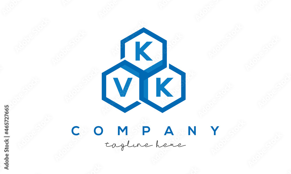 KVK letters design logo with three polygon hexagon logo vector template KVK letters design logo with three polygon hexagon logo vector template