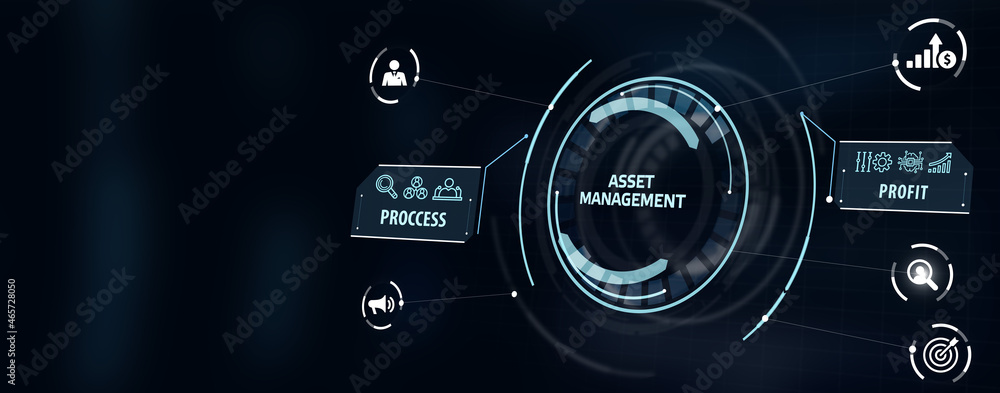 Asset management. Business, Technology, Internet and network concept. 3d illustration Asset management. Business, Technology, Internet and network concept. 3d illustration