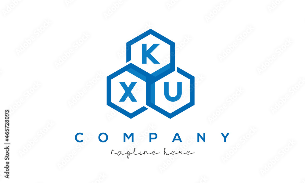 KXU letters design logo with three polygon hexagon logo vector template KXU letters design logo with three polygon hexagon logo vector template