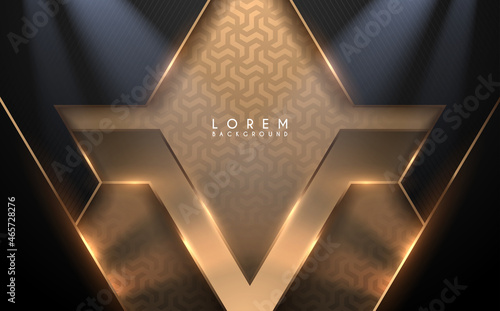 Abstract black and gold luxury background
