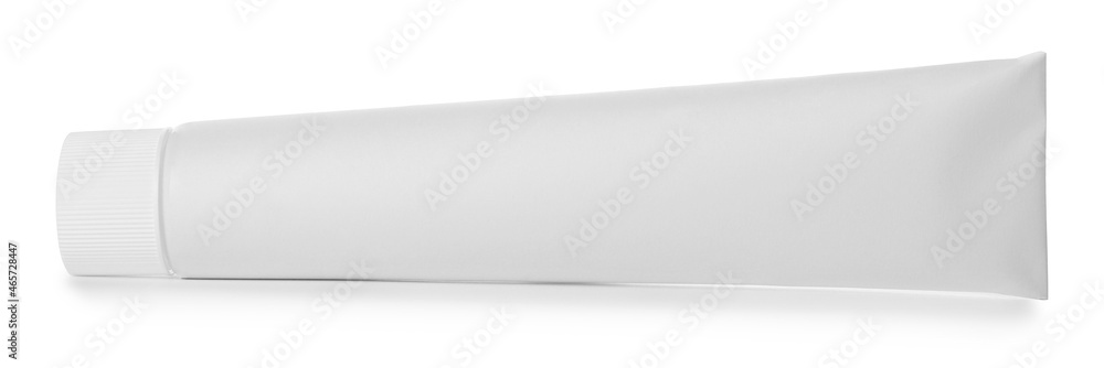Blank tube of toothpaste isolated on white Blank tube of toothpaste isolated on white