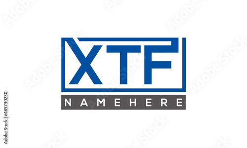 XTF Letters Logo With Rectangle Logo Vector 