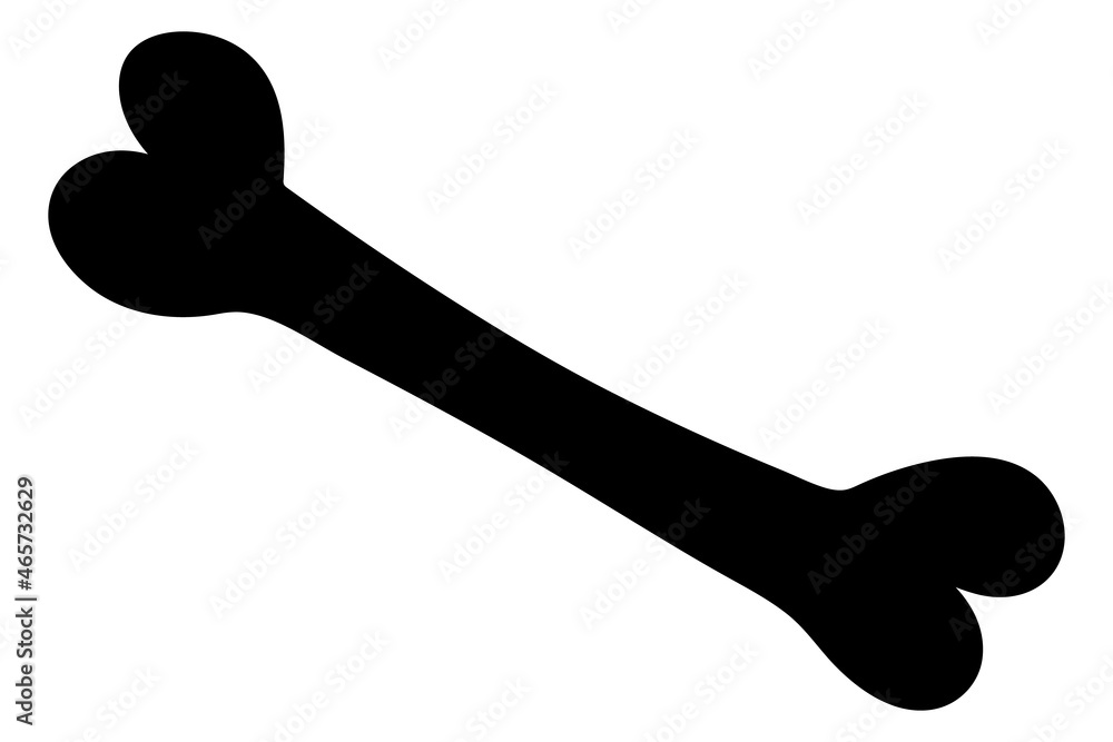 Tibia. Silhouette. Vector illustration. An integral part of the skeleton. Isolated white background. Halloween symbol. Decoration for All Saints Day. Idea for web design. Tibia. Silhouette. Vector illustration. An integral part of the skeleton. Isolated white background. Halloween symbol. Decoration for All Saints Day. Idea for web design.