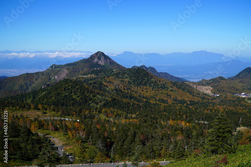 秋の志賀高原 横手山ドライブインからの眺望