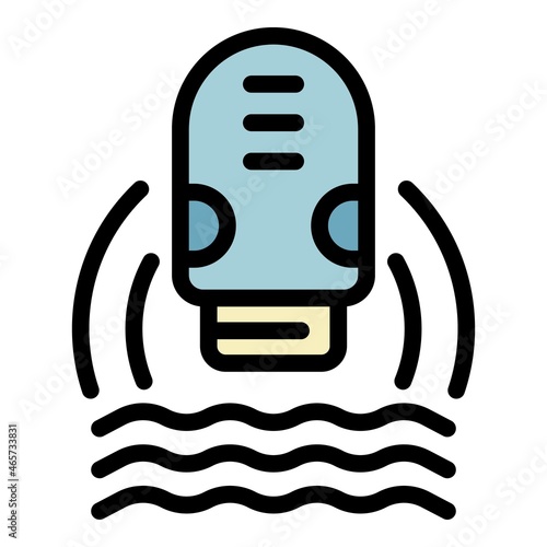 Electroepilator icon. Outline electroepilator vector icon color flat isolated