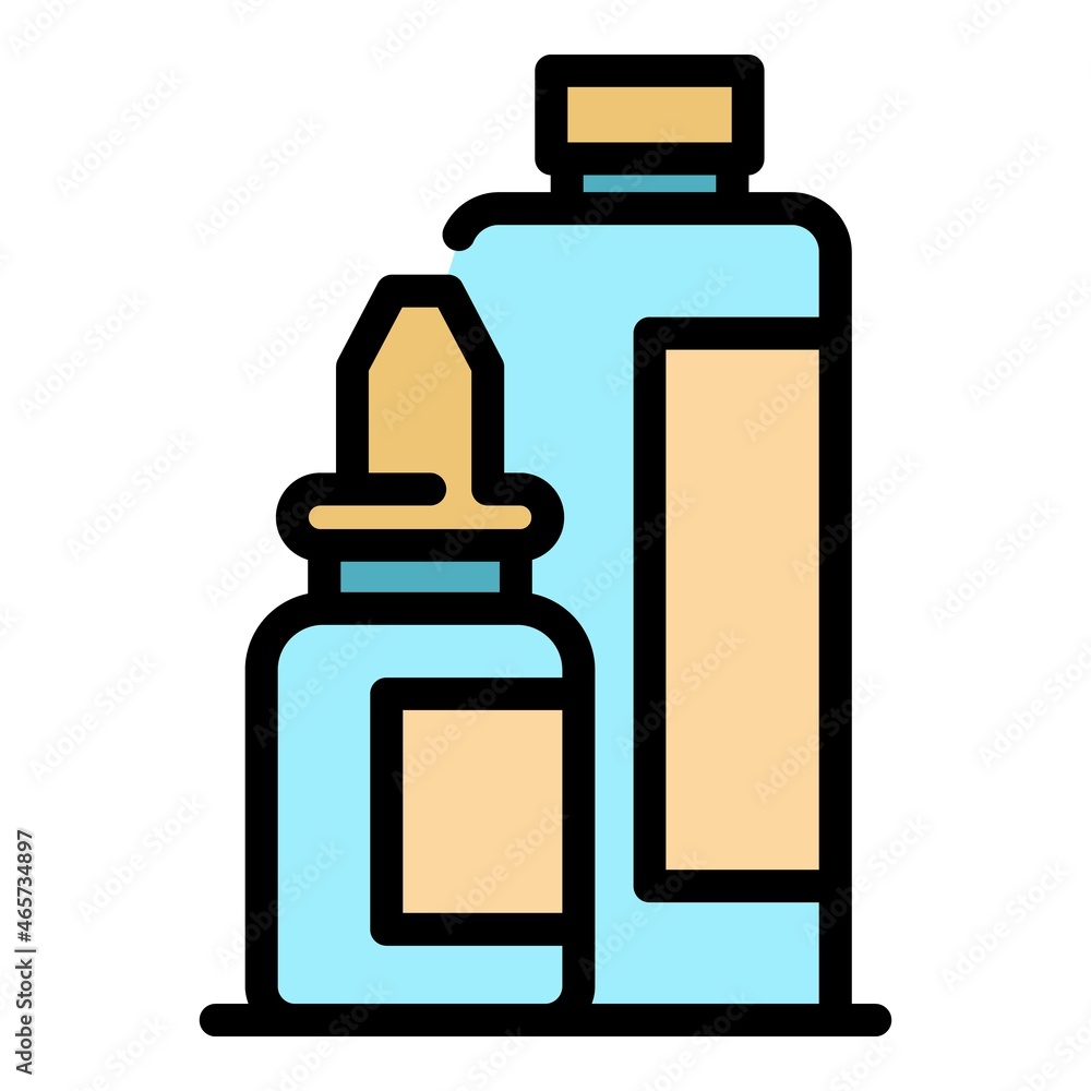 Remedy bottle icon. Outline remedy bottle vector icon color flat isolated Remedy bottle icon. Outline remedy bottle vector icon color flat isolated