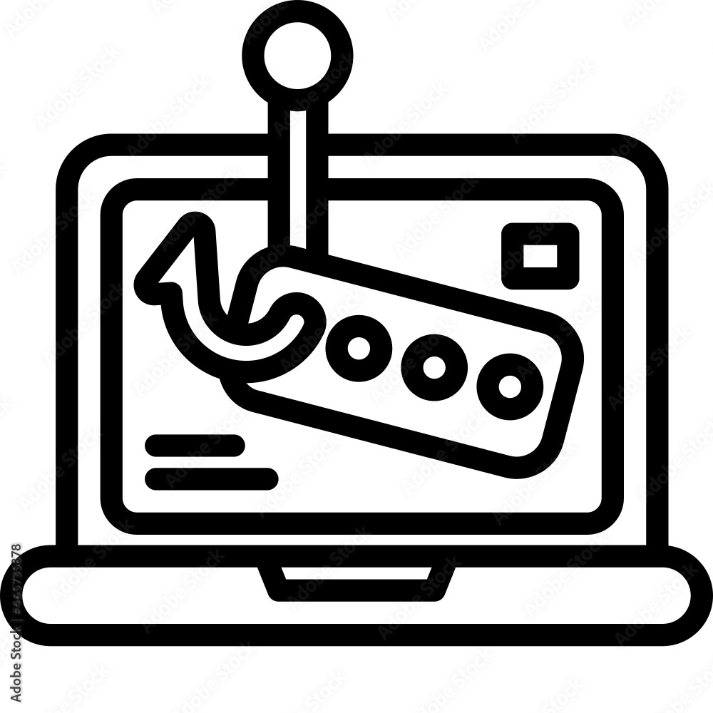 phishing line icon phishing line icon
