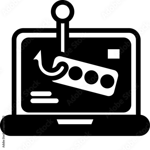 phishing solid line icon