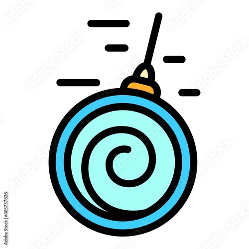 Pendulum in motion icon. Outline pendulum in motion vector icon color flat isolated