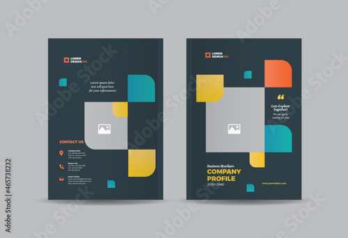 Business Brochure Cover Design or Annual Report and Company Profile Cover or Booklet and Catalog Cover  