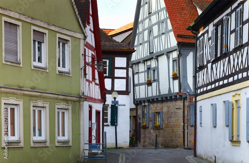 Half-timbered houses in  historic part of Forchheim, Forchheim, Franconian Switzerland, Upper Franconia, Franconia, Bavaria, Germany, Europe