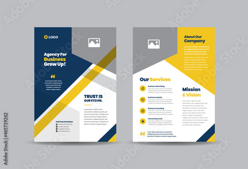 Corporate Business Flyer Design or Handout and leaflet design or Marketing sheet Brochure Design photo