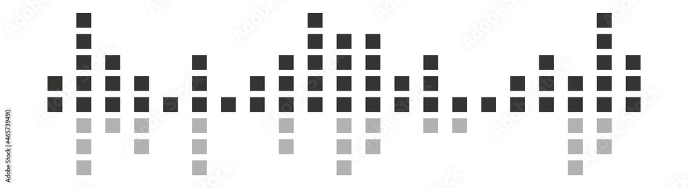 Black sound wave icon. Music beat symbol Black sound wave icon. Music beat symbol
